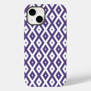 Coque Case-Mate iPhone Motif diamant ultra violet et blanc