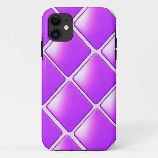 Coques Case-Mate iPhone Motif diamant violet gras (Dos)