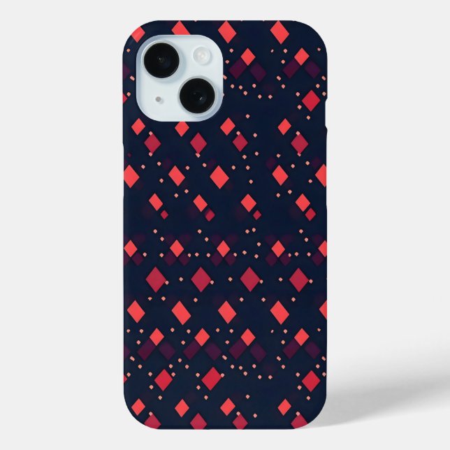Coques Case-Mate iPhone Motif Diamants rouges (Verso)