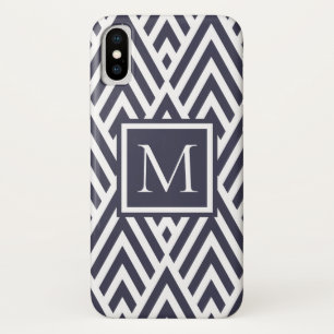 Case-Mate iPhone Case Motif Diamond de flèche Monogram bleu marine tenda