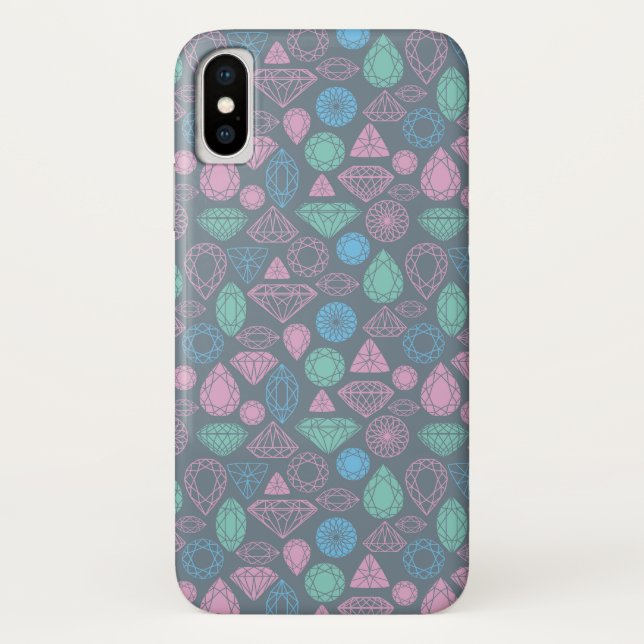 Coques Case-Mate iPhone Motif d'icône de pierre gemme (Dos)
