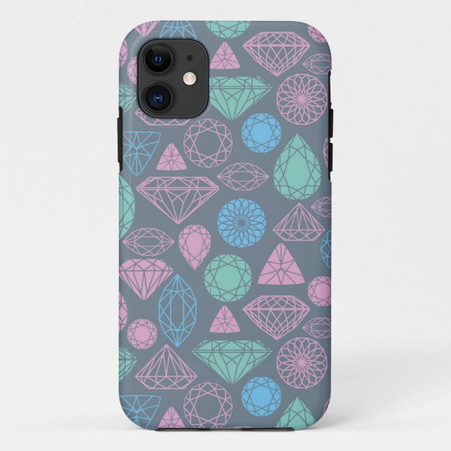 Coques Case-Mate iPhone Motif d'icône de pierre gemme (Dos)