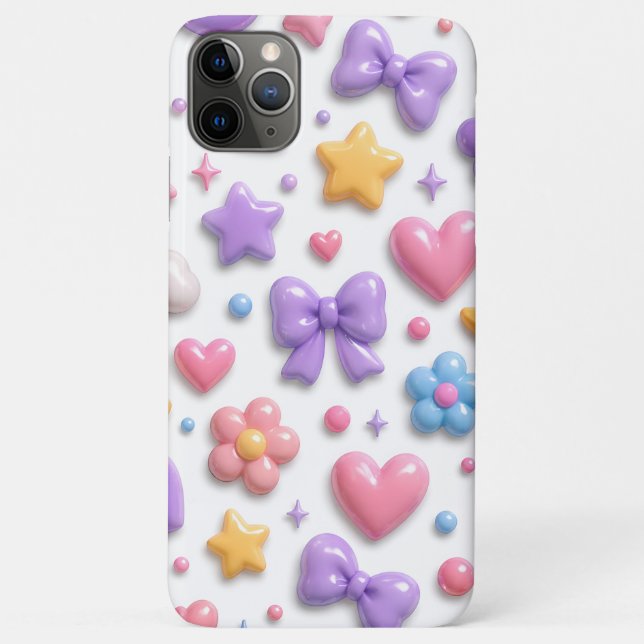Coques Case-Mate iPhone Motif d'icônes pastel de bonbons mignons (Dos)
