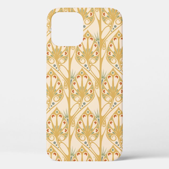Coques Case-Mate iPhone Motif d'illustration Art nouveau rétro (Verso)