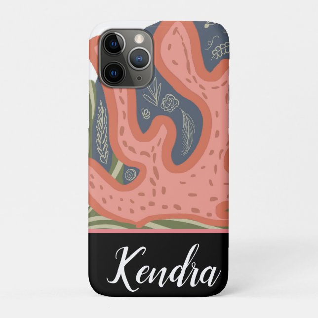 Coques Case-Mate iPhone Motif d'illustration botanique de plage de récif c (Dos)