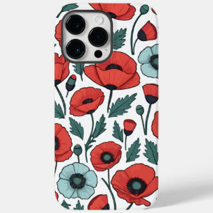 Coque Case-Mate iPhone Motif d'illustration de fleurs de pavot vibrantes 