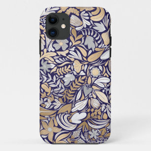 Case-Mate iPhone Case Motif d'illustration de la feuille florale blanche