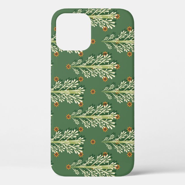 Coques Case-Mate iPhone Motif d'illustration des arbres de Noël (Verso)