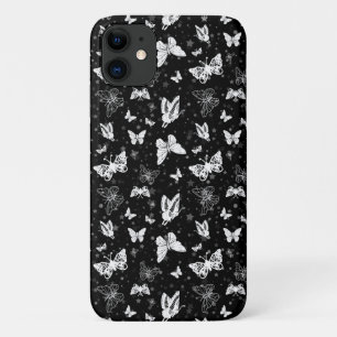 Case-Mate iPhone Case Motif d'illustration noir blanc papillon