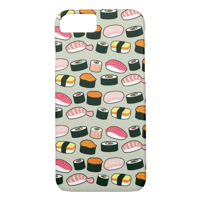 Coques Case-Mate iPhone Motif d'illustrations d'amusement de sushi (Dos)