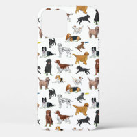 Motif d'illustrations de chiens mignons