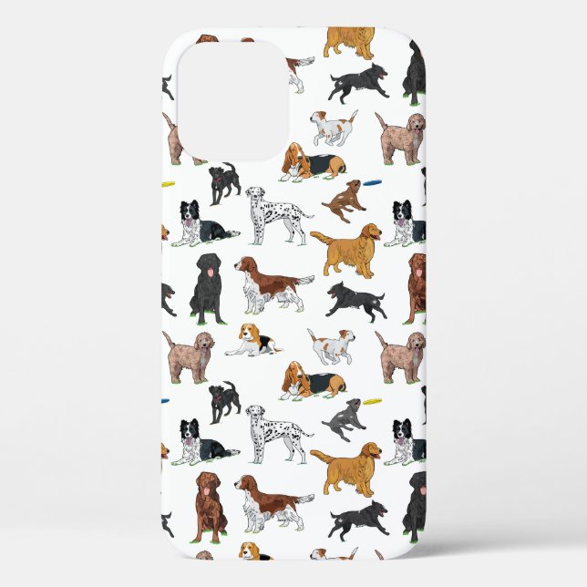 Coques Case-Mate iPhone Motif d'illustrations de chiens mignons (Verso)