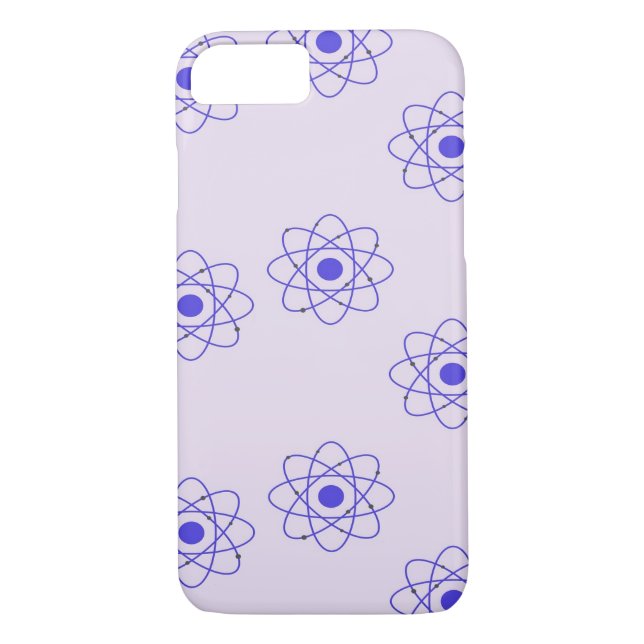 Coques Case-Mate iPhone Motif d'impression d'atomes violets (Dos)