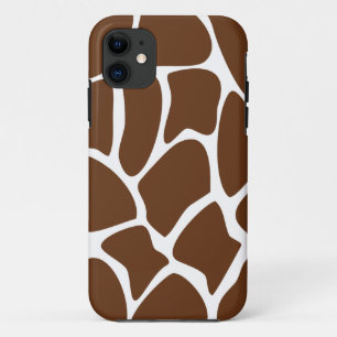 Coques Pour iPhone Motif d'impression de girafe dans Brown foncé