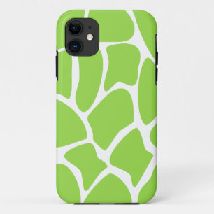 Coque iPhone 11 Motif d'impression de girafe en vert de chaux