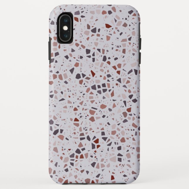 Coques Case-Mate iPhone Motif d'impression moderne rose Terrazzo (Dos)
