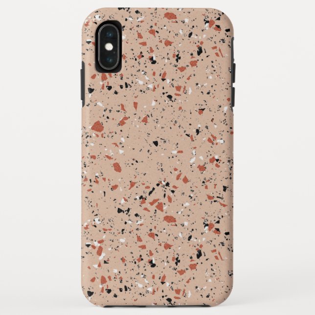 Coques Case-Mate iPhone Motif d'impression moderne rose Terrazzo (Dos)