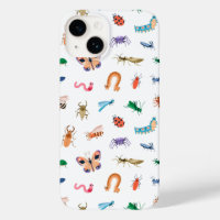 Motif d'insectes coloré mignon