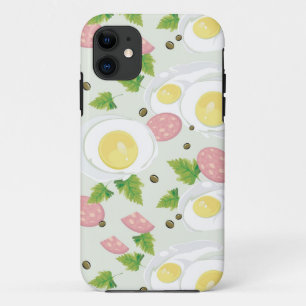 Coque iPhone 11 Motif d'oeufs et de saucisse