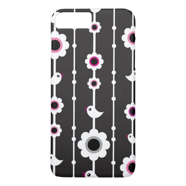 Coques Case-Mate iPhone motif d'oiseau et de fleurs (Dos)