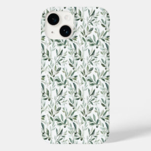 Coque Case-Mate iPhone Motif d'olive de campagne française vert sauge aqu