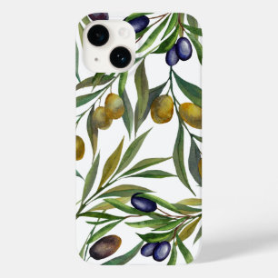 Coque Case-Mate iPhone Motif d'olive de style français campagne vert saug