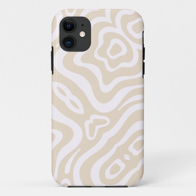 Coques Case-Mate iPhone Motif d'onde Abstraite Champagne Rose (Dos)