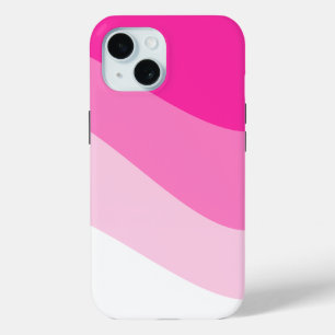 Coque Case-Mate iPhone Motif d'onde rose blanc Ombre