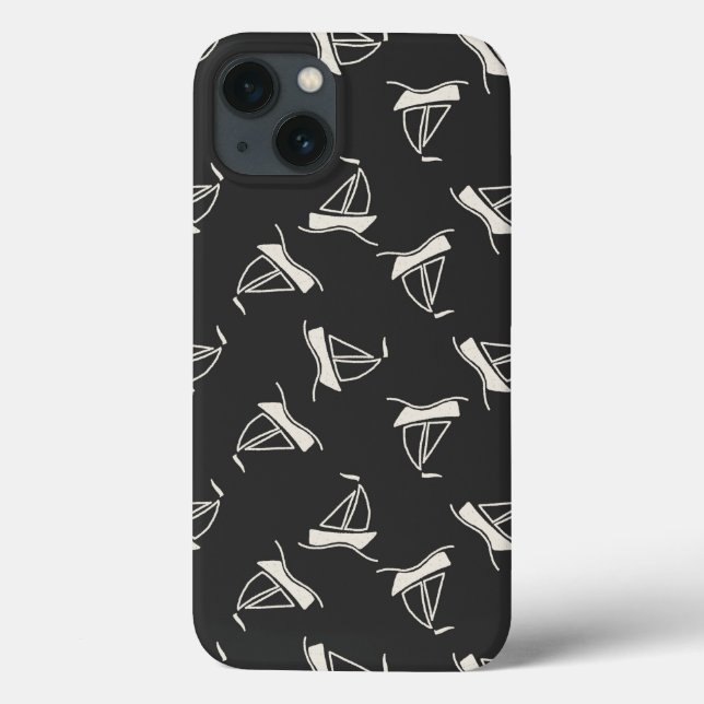 Coques Case-Mate iPhone Motif Doodle Sailboat (Verso)