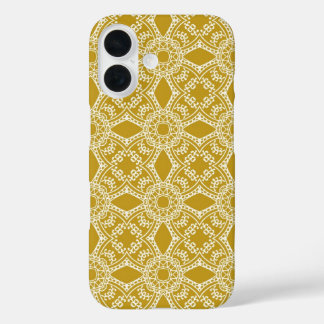 Coque Pour iPhone 16 Motif d'or Damask
