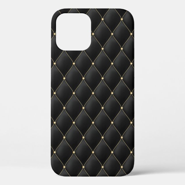 Coques Case-Mate iPhone Motif doré noir doré (Verso)