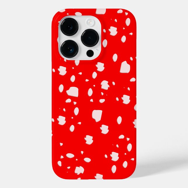 Coques Case-Mate iPhone motif dot avec champignon de tabouret rouge (Verso)