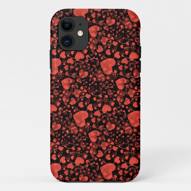 Coques Case-Mate iPhone MOTIF du COEUR - amour rouge (Dos)