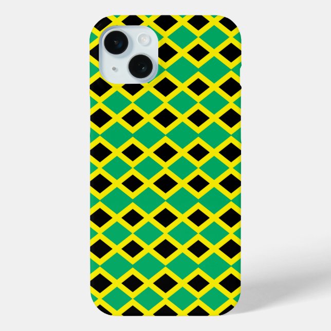 Coques Case-Mate iPhone Motif du drapeau jamaïcain (Verso)