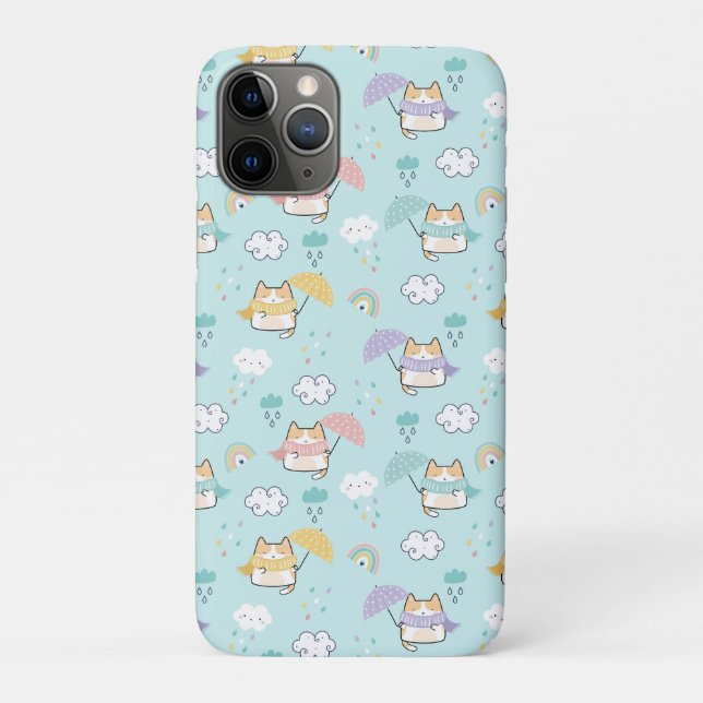 Coques Case-Mate iPhone Motif du jour pluvieux mou (Dos)