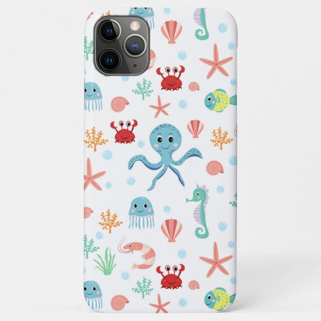Coques Case-Mate iPhone Motif du monde marin (Dos)