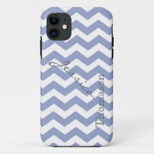 Coque Case-Mate iPhone Motif du zigzag du chevron bleu clair, tendance et