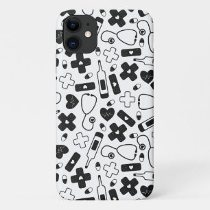 Case-Mate iPhone Case Motif d'une infirmière noire blanche