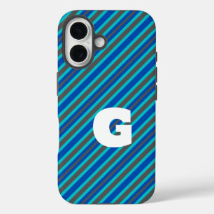 Coque Pour iPhone 16 Motif élégant à rayures Personnaliser