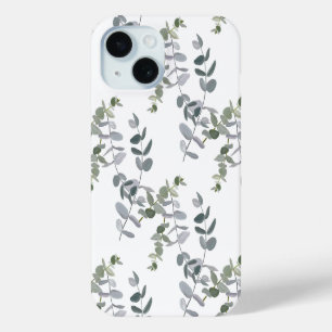 Coque Case-Mate iPhone Motif élégant de feuilles d'eucalyptus vert sauge