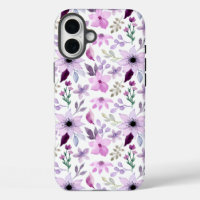 Motif élégant de fleurs roses et violettes
