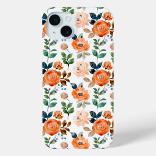 Coque Case-Mate iPhone Motif élégant et sans couture de fleurs à l'aquare