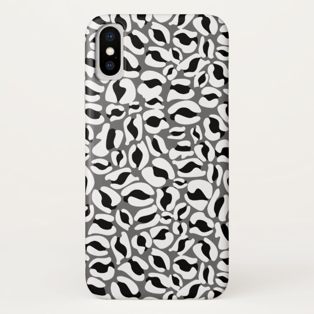 Coques Case-Mate iPhone Motif Empreinte de léopard Jungle monochrome (Dos)