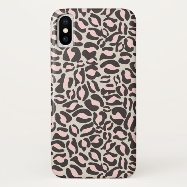 Coques Case-Mate iPhone Motif Empreinte de léopard Jungle rose (Dos)