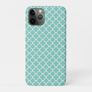 Coques Pour iPhone Motif en bon état de Quatrefoil d'Aqua