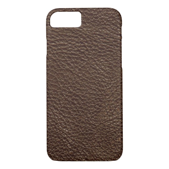 Coques Case-Mate iPhone Motif en cuir Brown de texture (Dos)
