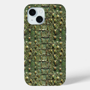 Coque Case-Mate iPhone Motif en cuir crocodile vert