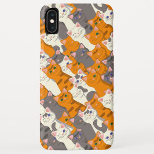 Case-Mate iPhone Case Motif en diagonale du chat noir blanc gingembre