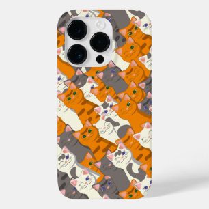 Coque Case-Mate iPhone Motif en diagonale du chat noir blanc gingembre