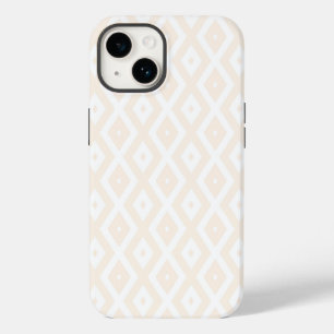 Coque Case-Mate iPhone Motif en diamant beige et blanc